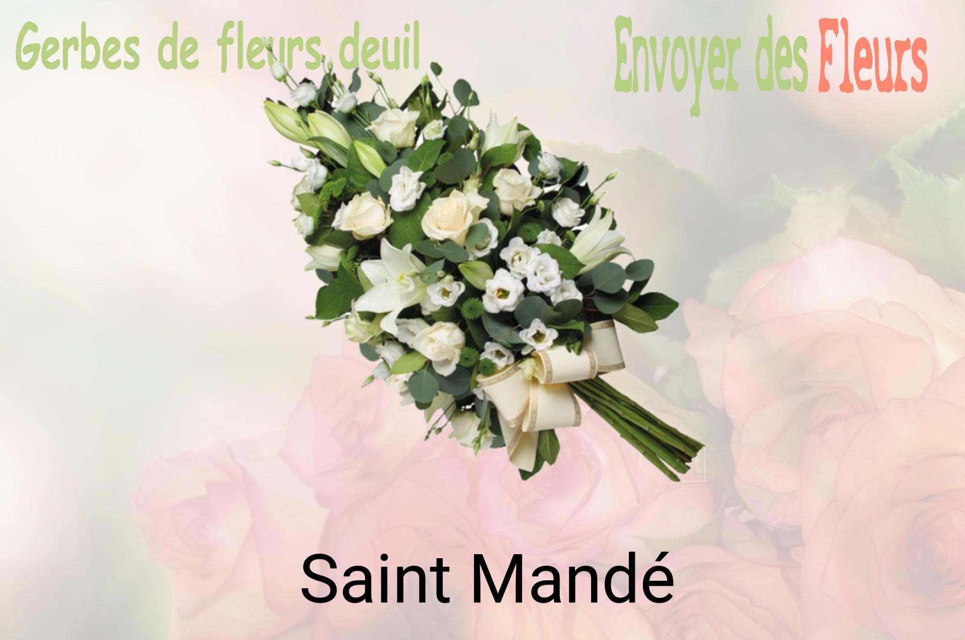 Gerbe de fleurs de deuil livrée à Saint-Mandé